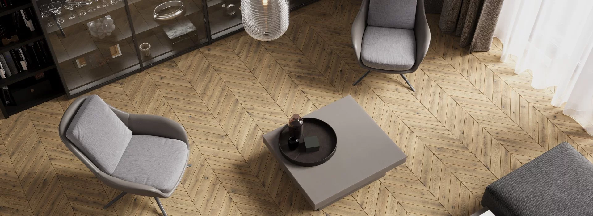 Parkiet Drewniany FertigParkiet Chevron Dąb Color Rosolare » Jawor-Parkiet