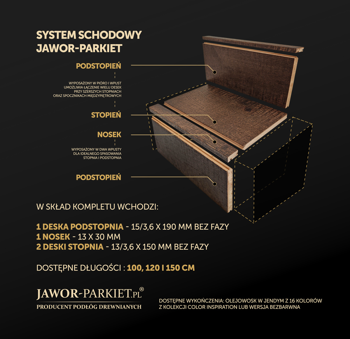 Schody drewniane Jawor-Parkiet